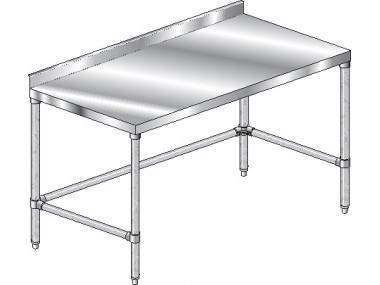 New stainless steel work table aero mfg w/blacksplash