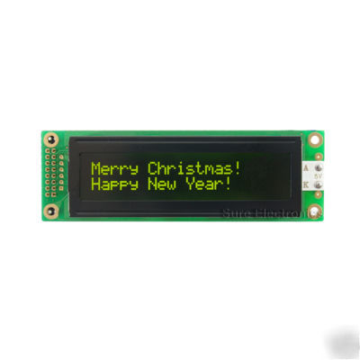 2002 Characters LCD Module Yellow Backlight &amp; Green Character x1