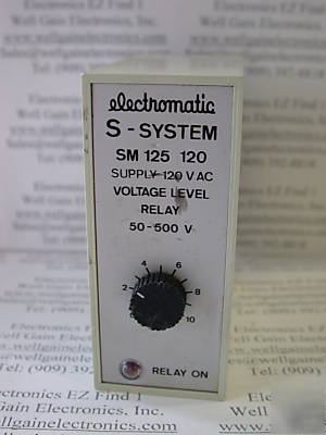 Electromatic SM125 120S system 50-500V volt level relay