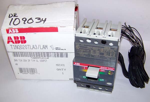 New abb 20 amp circuit breaker T1NQ020TLA3/lam 3-pole
