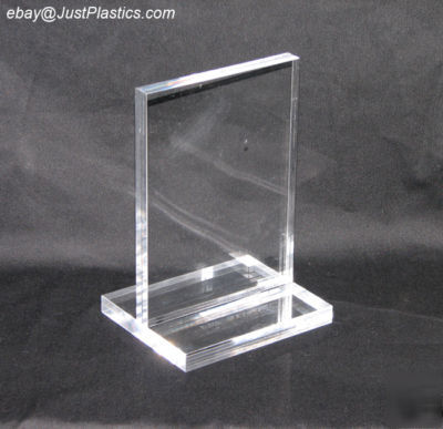 New clear acrylic plastic sign holder - photo display 