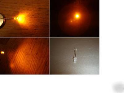 3V 3MM super bright amber clear lens led x 10 (uk)