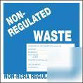 5 each ( non-regulated waste ) sticker safety sign 6X6