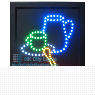 Animated led open sign neon light coffee shop cafÃ© cup 