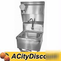 16X15 hand sink s/s knee operated & soap dispenser
