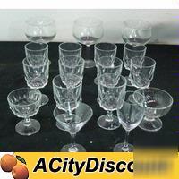 17 pc commercial home bar assorted glassware set