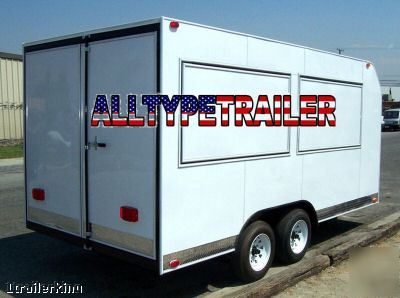2010 15' enclosed catering vendor concession trailer