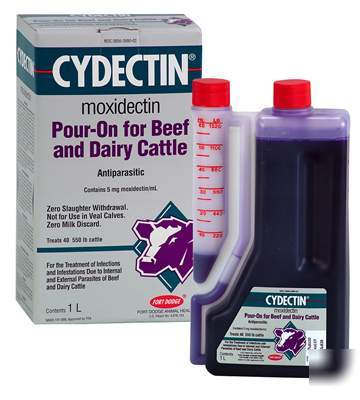 Cydectin cattle pour-on wormer 1 l otc