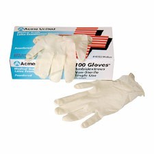Disposable latex gloves lightly powdered w/o talc md