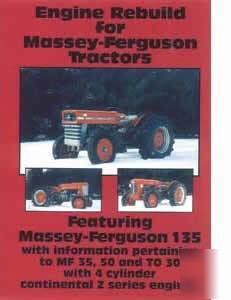 Massey ferguson tractor 135 35 50 30 z 4CYL rebuild dvd