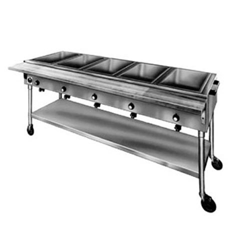 Eagle PDHT5-240 portable hot food table, 5 wells, 81.5