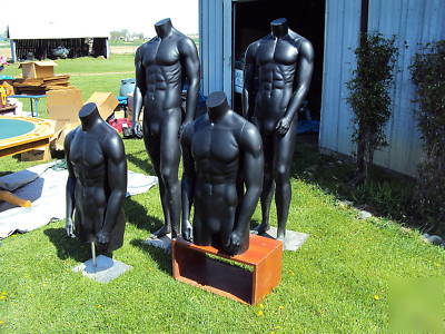 Full body and half body mannequins with stands