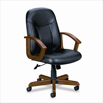Hon VL800 mid-back swivel/tilt chair black leather