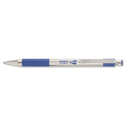 New G301 gel retr roller ball pen, silver barrel, me...