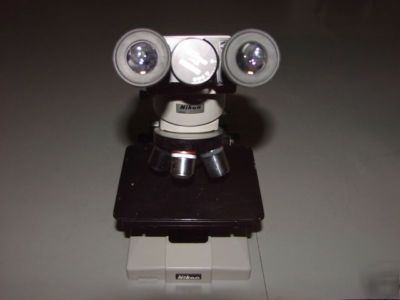 Nikon optiphot microscope & 5 10 20 40 bd plan optic