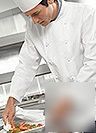 Simon jersey chef catering jacket white medium - vcg
