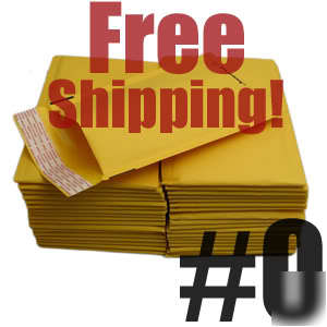 1000 #0 kraft bubble mailers - 6X10, 6