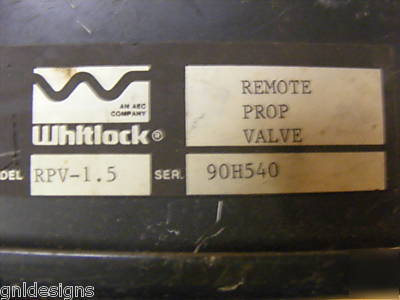Aec whitlock rpv-1.5 hopper proportioning valve control
