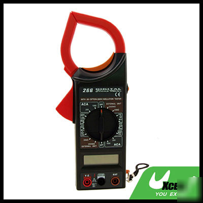 Clamp on digital multimeter lcd meter amp test tester