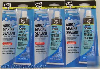 Dap 100% silicone auto marine waterproof sealant 3PACK