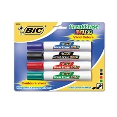 Great erase bold dry erase markers, chisel tip lot of 5