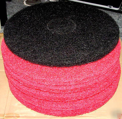 Lot of 6 14 inch diameter buffer scrubbing pads nwop