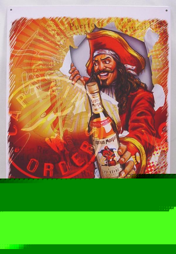 Metal captain morgan rum captains orders tin sign signs