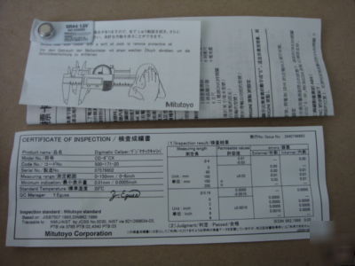 New mitutoyo digimatic caliper 6
