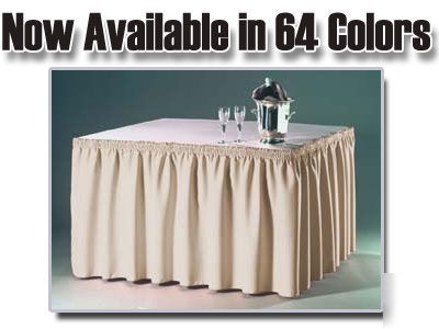 Poly premier 21' table skirts, white & 63 other colors