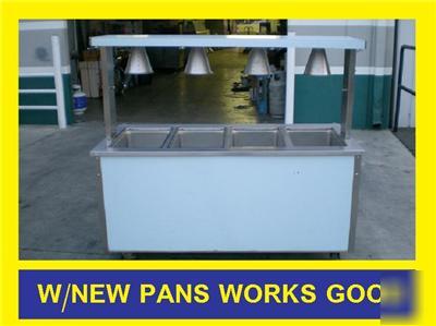 Vollrath hot food warmer display stand w s/s pans 60