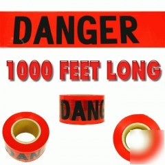 1000 danger safety tape - 3 width - tools miscellan