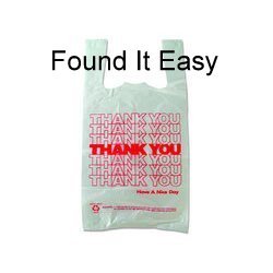 500 thank you plastic shopping bags 10.25