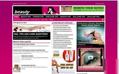 Beauty & makeup turnkey website store w/free hosting