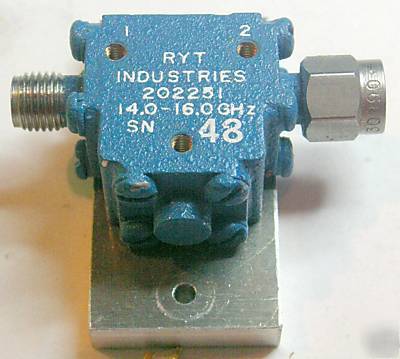 Circulator/isolator, rf, 12.0-18.0 ghz, ryt, 202251,sma