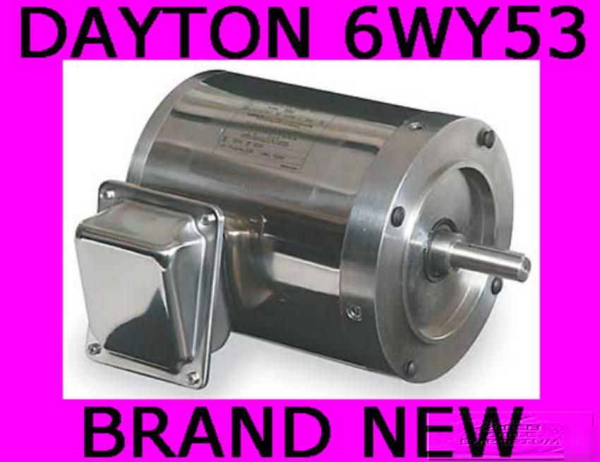 Dayton 6WY53 washdown motor 1/2HP 1740 rpm 208-230/460V