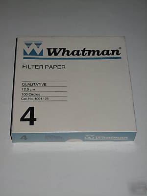 Filter paper, circles, whatman grade 4, 125MM 100CT 