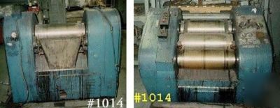 10 in.x 20 in. buhler three roll mill hyd. 25 hp #1014