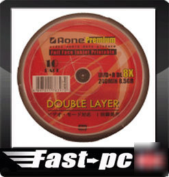 - 5X dual layer printable 8X dvd+r by aone