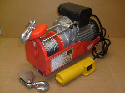 880 lb. capacity electric hoist, winch, rigging hoists