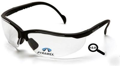 Cheater safety glasses +2.0 pyramex eyewear 48 pair lot