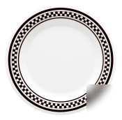 Get chexers melamine wide rim plate 9IN |2 dz| wp-9-x