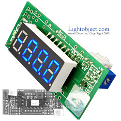 Miniature blue led dc 20V digital volt v meter module