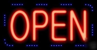 Neon led animation animated open business sign L2