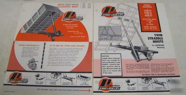 Perfection jobhandlers 1960S hoists brochure lot