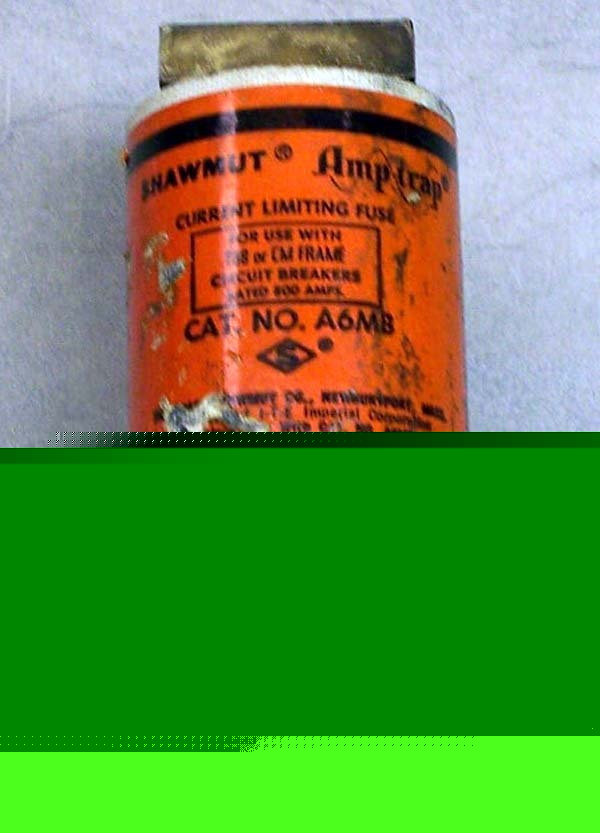 Shawmut amptrap 800 amp current limiting fuse cat A6MB