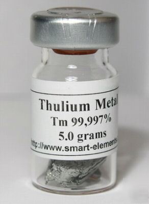 Thulium metal sublimed - 5 grams sealed vial 99.997%