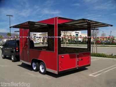 2010 enclosed cargo vender catering concession trailer