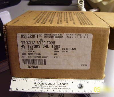 Ashcroft duragauge pressure gauge 45 1279AS 04L 100 