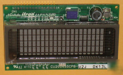 Noritake itron CU20045SCPB-U2J vfd display, 24X4 char.