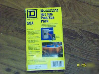 Square d 50A 2-pole gfi homeline hot tub/spa pack 